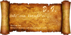 Dózsa István névjegykártya